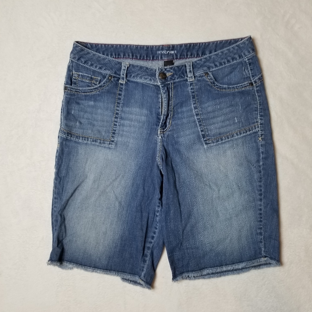 Lane Bryant Two Toned Jean Shorts